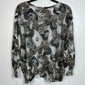 Free For Humanity Viscose Blend Crew Neck Pullover Sweater One Size